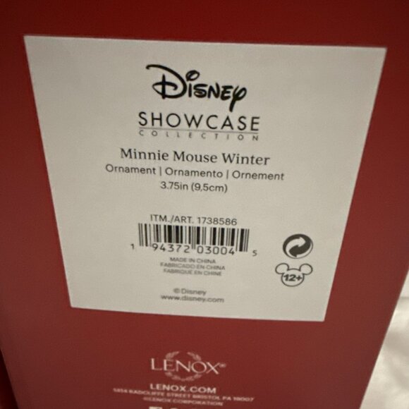 Lenox Disney Mickey and Minnie Mouse 24k Gold Accents Christmas Ornament - Picture 4 of 14